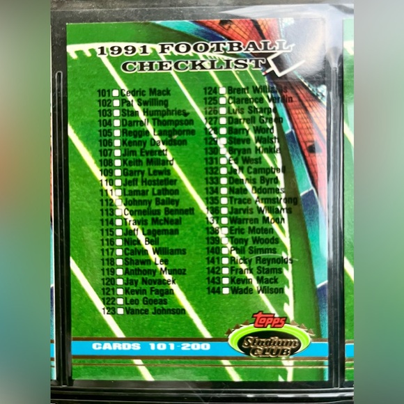 1991 Topps Stadium Club Football Complete Set - Picture 7 of 14